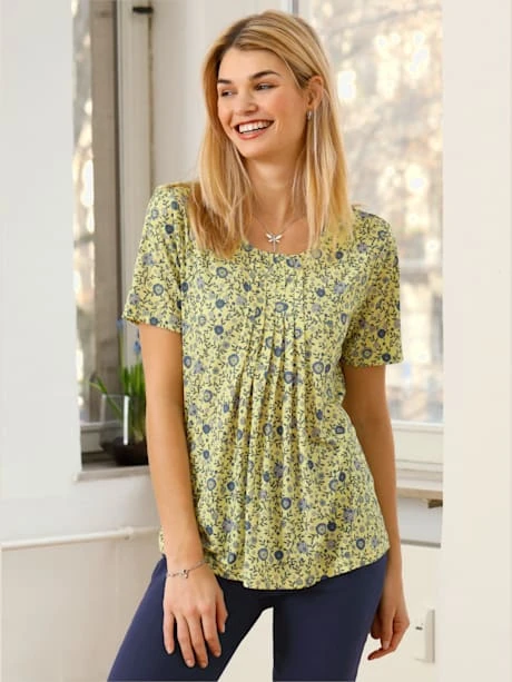 T-shirt Imprimé Plis Affinants à L'encolure 1 T-shirt Imprimé Plis Affinants à L'encolure