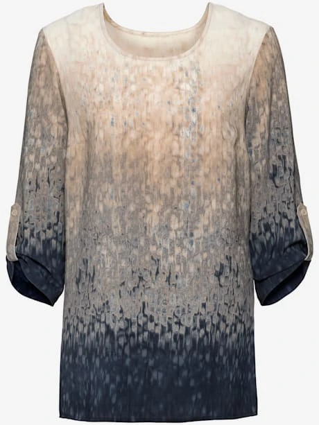 Tunique Imprimée à Encolure Arrondie Et Pinces Poitrine 2 Tunique Imprimée à Encolure Arrondie Et Pinces Poitrine – Image 2