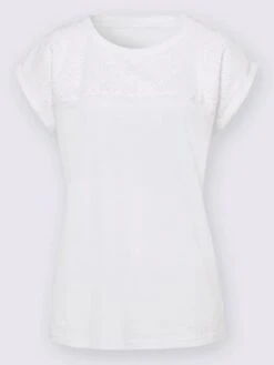 T-shirt Broderie Ajourée 9 T-shirt Broderie Ajourée -T-Shirt Sweat Soldes Magasin 001.00ZUK03343 A51.001