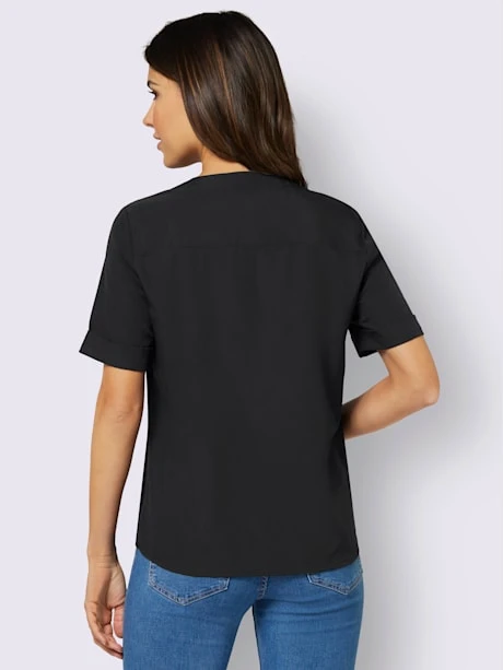 Chemisier à Manches Courtes Col V 2 Chemisier à Manches Courtes Col V – Image 2