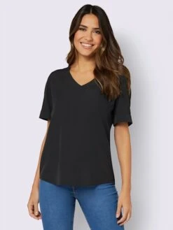 Chemisier à Manches Courtes Col V