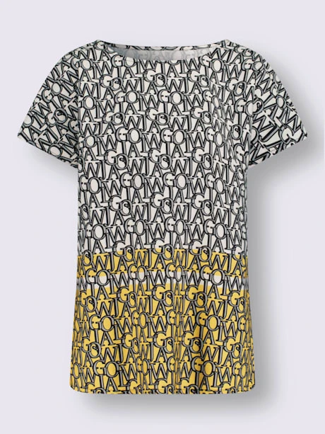 Chemisier Inscription Imprimée Tendance 4 Chemisier Inscription Imprimée Tendance – Image 4