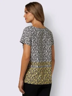 Chemisier Inscription Imprimée Tendance 6 Chemisier Inscription Imprimée Tendance -T-Shirt Sweat Soldes Magasin 001.00ZUK05547 B06.001