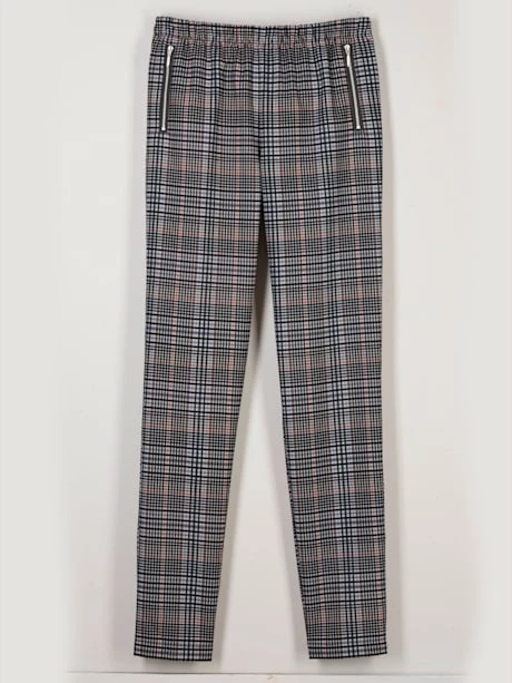 Pantalon à Carreaux Fausses Poches à Glissière 2 Pantalon à Carreaux Fausses Poches à Glissière – Image 2