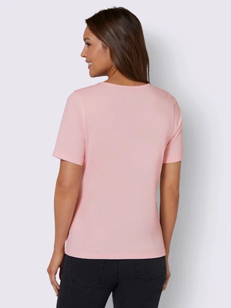 T-shirt En V Imprimé Papillon 2 T-shirt En V Imprimé Papillon – Image 2