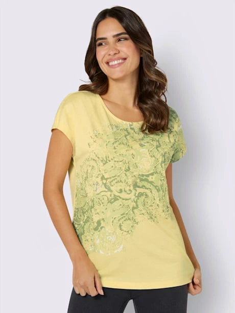 T-shirt à Encolure Ronde Mancherons Tendance 1 T-shirt à Encolure Ronde Mancherons Tendance