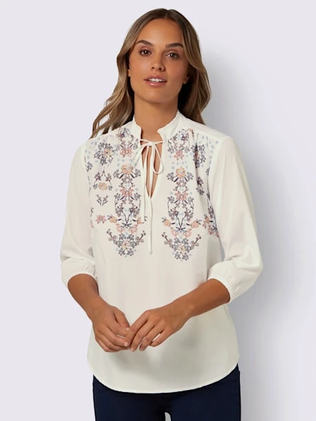 Tunique Fronces Au Col Montant 2 Tunique Fronces Au Col Montant – Image 2