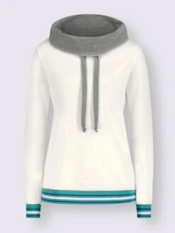 T-shirt à Manches Longues Col Avec Coulisse Et Lien à Nouer 5 T-shirt à Manches Longues Col Avec Coulisse Et Lien à Nouer -T-Shirt Sweat Soldes Magasin 003.00ZUK91745 B34.001