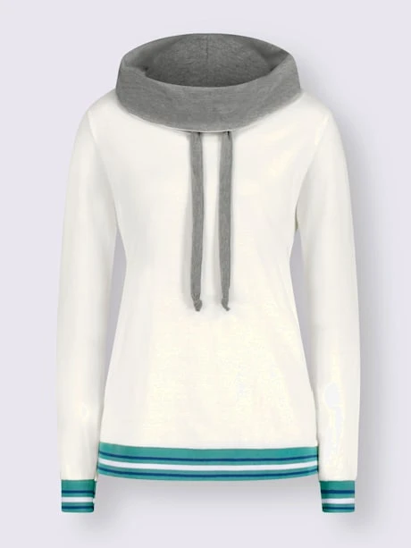 T-shirt à Manches Longues Col Avec Coulisse Et Lien à Nouer 3 T-shirt à Manches Longues Col Avec Coulisse Et Lien à Nouer – Image 3