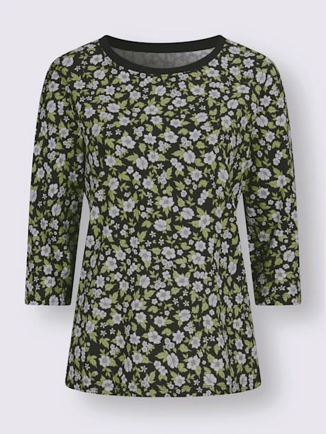 T-shirt à Encolure Ronde Motif Floral 4 T-shirt à Encolure Ronde Motif Floral – Image 4