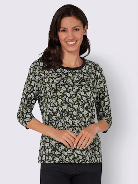 T-shirt à Encolure Ronde Motif Floral 2 T-shirt à Encolure Ronde Motif Floral – Image 2