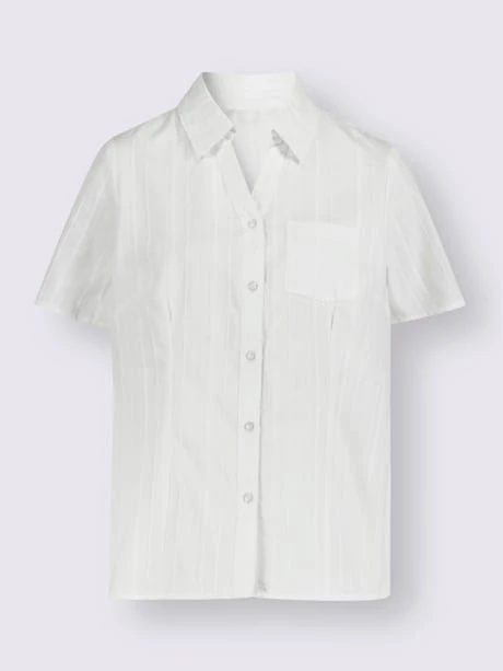 Chemisier à Manches Courtes 50% Coton 3 Chemisier à Manches Courtes 50% Coton – Image 3