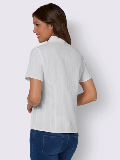 Chemisier à Manches Courtes 50% Coton 2 Chemisier à Manches Courtes 50% Coton – Image 2