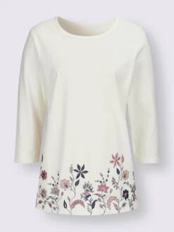 T-shirt à Manches 3/4 Bordures Imprimées 7 T-shirt à Manches 3/4 Bordures Imprimées -T-Shirt Sweat Soldes Magasin 004.00ZUK92348 B28.001