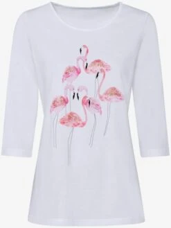 T-shirt à Encolure Arrondie Et Manches 3/4 5 T-shirt à Encolure Arrondie Et Manches 3/4 -T-Shirt Sweat Soldes Magasin 005.00ZUK03339 A52.001