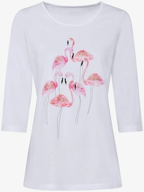 T-shirt à Encolure Arrondie Et Manches 3/4 3 T-shirt à Encolure Arrondie Et Manches 3/4 – Image 3