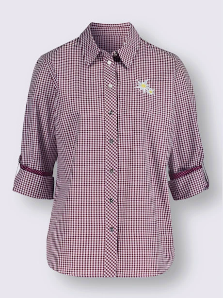 Chemisier Country Manches 3/4 Retroussables 4 Chemisier Country Manches 3/4 Retroussables – Image 4