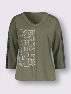 T-shirt à Manches 3/4 Rayures Galon En Paillettes 7 T-shirt à Manches 3/4 Rayures Galon En Paillettes -T-Shirt Sweat Soldes Magasin 005.00ZUK05546 B22.001