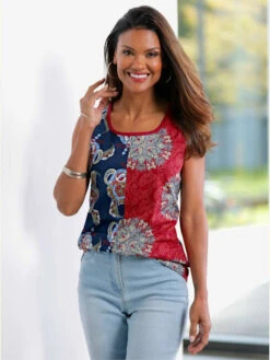 T-Shirt Sweat Soldes Magasin 22 Débardeur Aspect Patchwork