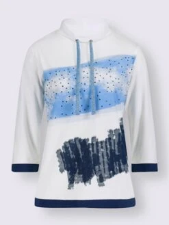 T-shirt Col Avec Coulisse Et Lien à Nouer 7 T-shirt Col Avec Coulisse Et Lien à Nouer -T-Shirt Sweat Soldes Magasin 006.00ZUK05547 B02.001