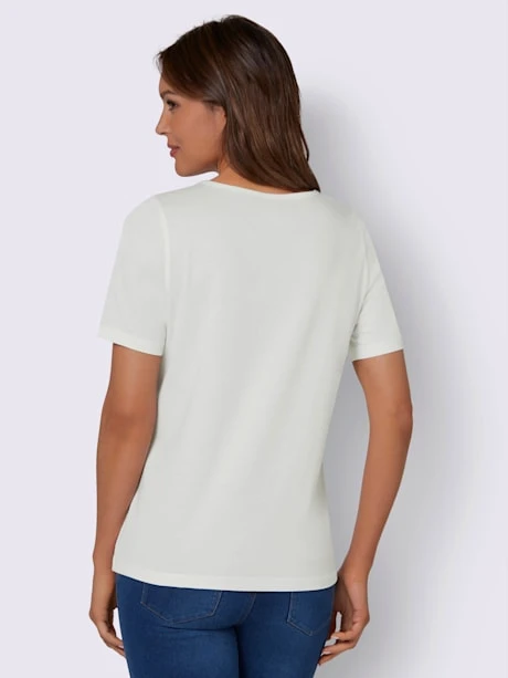 T-shirt à Manches Courtes Encolure Raffinée 2 T-shirt à Manches Courtes Encolure Raffinée – Image 2