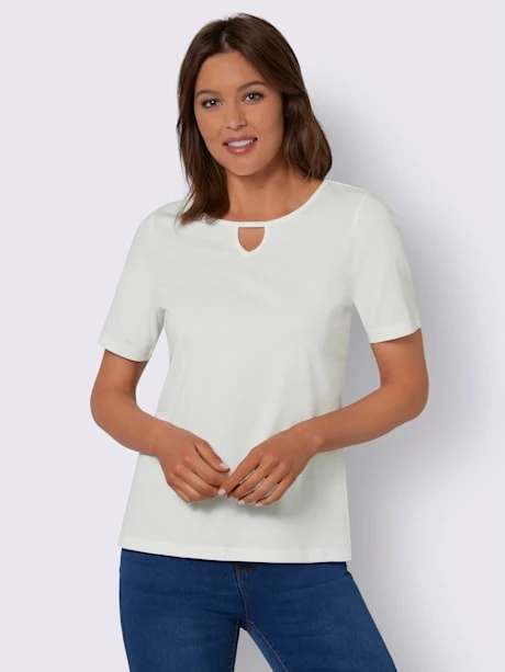 T-shirt à Manches Courtes Encolure Raffinée 1 T-shirt à Manches Courtes Encolure Raffinée