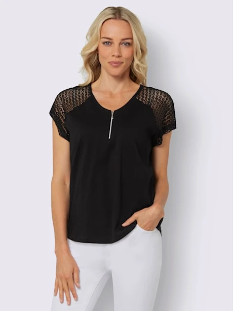 T-shirt En Dentelle Manches En Dentelle 2 T-shirt En Dentelle Manches En Dentelle – Image 2