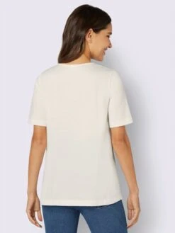 T-shirt à Manches Courtes Jolie Dentelle Sur L'encolure 6 T-shirt à Manches Courtes Jolie Dentelle Sur L'encolure -T-Shirt Sweat Soldes Magasin 006.00ZUK92347 B17.001