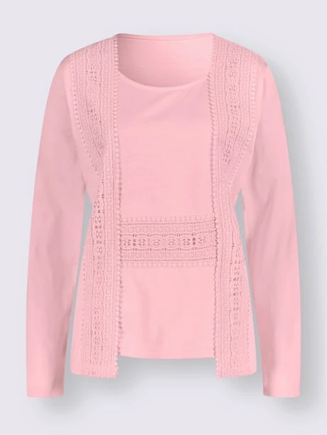 T-shirt Détails En Dentelle Tendance 4 T-shirt Détails En Dentelle Tendance – Image 4