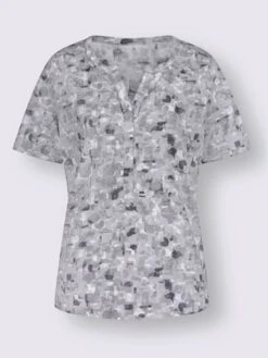 T-shirt à Manches Courtes Encolure Arrondie Avec Petit V 7 T-shirt à Manches Courtes Encolure Arrondie Avec Petit V -T-Shirt Sweat Soldes Magasin 007.00ZUK92345 B01.001