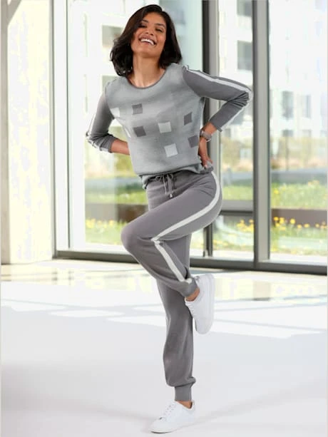 Pantalon En Tricot Jolies Rayures Galon 1 Pantalon En Tricot Jolies Rayures Galon