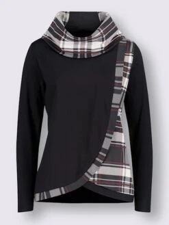 T-shirt à Manches Longues Grand Col Roulé Doublé -T-Shirt Sweat Soldes Magasin 007.00ZUK92346 B43.001