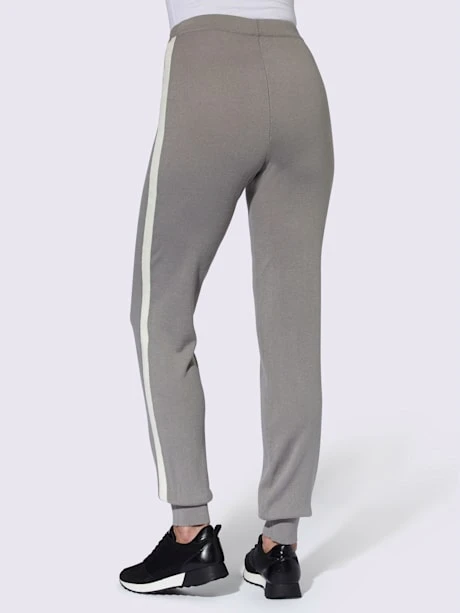 Pantalon En Tricot Jolies Rayures Galon 4 Pantalon En Tricot Jolies Rayures Galon – Image 4