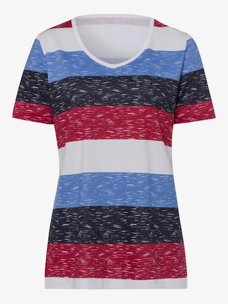 T-shirt Décontracté Manches Courtes Rayures Larges 3 T-shirt Décontracté Manches Courtes Rayures Larges – Image 3