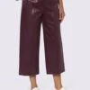 Pantalon En Synthétique Pantalon Avec Jambes Larges