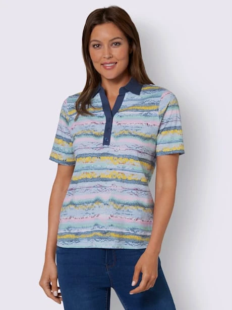 Polo Motif à Rayures Tendance 2 Polo Motif à Rayures Tendance – Image 2