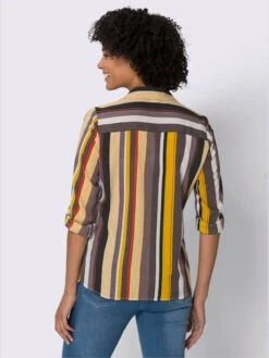 Chemisier à Manches Longues Col Chemise Ouvert 6 Chemisier à Manches Longues Col Chemise Ouvert -T-Shirt Sweat Soldes Magasin 010.00ZUK92346 B27.001