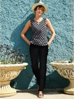 Pantalon Pratique Avec Lien à Nouer à La Taille -T-Shirt Sweat Soldes Magasin 011.00KAT.158 137.001.u