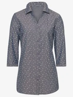 Chemisier Aspect Denim Motif Papillon Col Chemise Manches 3/4 -T-Shirt Sweat Soldes Magasin 011.00ZUK03341 A52.001