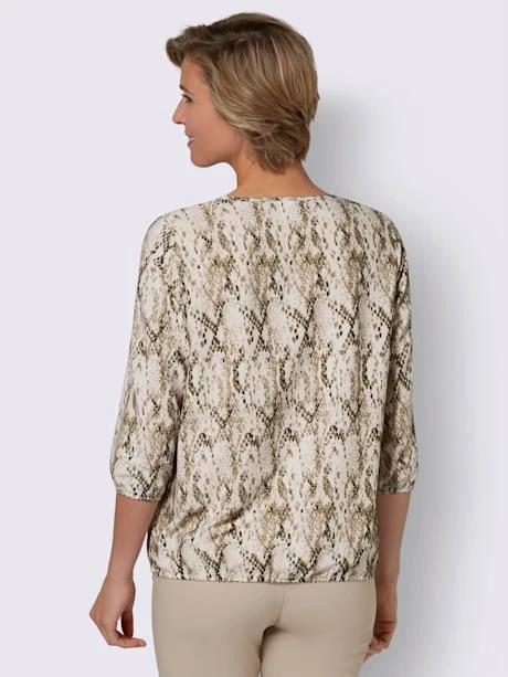 Chemisier Encolure Ronde Passepoilée 3 Chemisier Encolure Ronde Passepoilée – Image 3