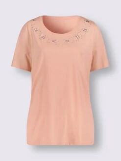 T-shirt à Manches Courtes Pierres Fantaisie Couleur Argent 7 T-shirt à Manches Courtes Pierres Fantaisie Couleur Argent -T-Shirt Sweat Soldes Magasin 011.00ZUK91746 B19.001