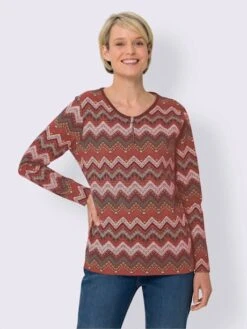 T-shirt à Manches Longues Fermeture à Glissière Courte