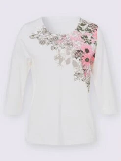 T-shirt à Manches 3/4 Imprimé Floral -T-Shirt Sweat Soldes Magasin 013.00ZUK91645 057.001