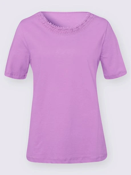 T-shirt Tendance Empiècement Dentelle 2 T-shirt Tendance Empiècement Dentelle – Image 2