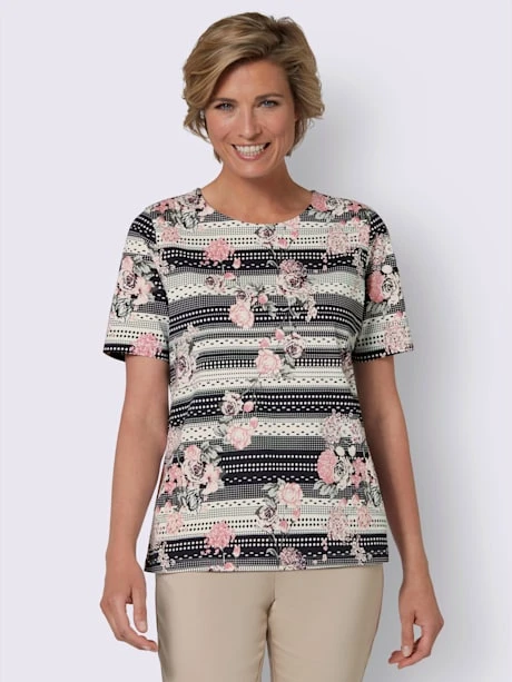 T-shirt à Manches Courtes Imprimé Floral 2 T-shirt à Manches Courtes Imprimé Floral – Image 2