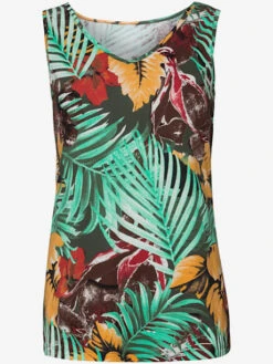 Débardeur Imprimé Tendance Col En V Passepoilé -T-Shirt Sweat Soldes Magasin 015.00ZUK94339 A50.001