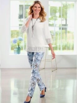 Pantalon Imprimé Deux Poches Rondes Devant 7 Pantalon Imprimé Deux Poches Rondes Devant -T-Shirt Sweat Soldes Magasin 016.00ZUK03347 004.030