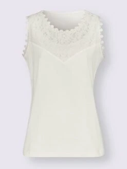 Débardeur Empiècement En Dentelle -T-Shirt Sweat Soldes Magasin 016.00ZUK03347 B13.001