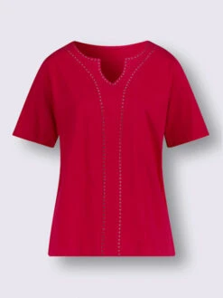 T-shirt à Manches Courtes Petites Pierres Fantaisie 5 T-shirt à Manches Courtes Petites Pierres Fantaisie -T-Shirt Sweat Soldes Magasin 016.00ZUK05547 B04.001