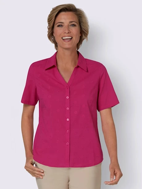 Chemisier à Manches Courtes Avec Broderie 2 Chemisier à Manches Courtes Avec Broderie – Image 2